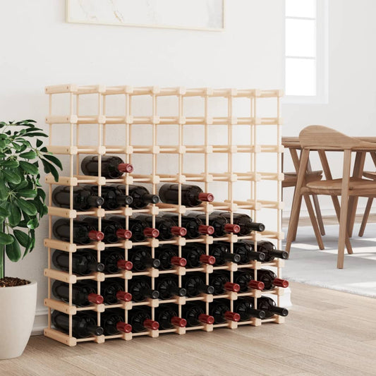 Weinregal Für 72 Flaschen 90,5X23X90,5 Cm Massivholz Kiefer