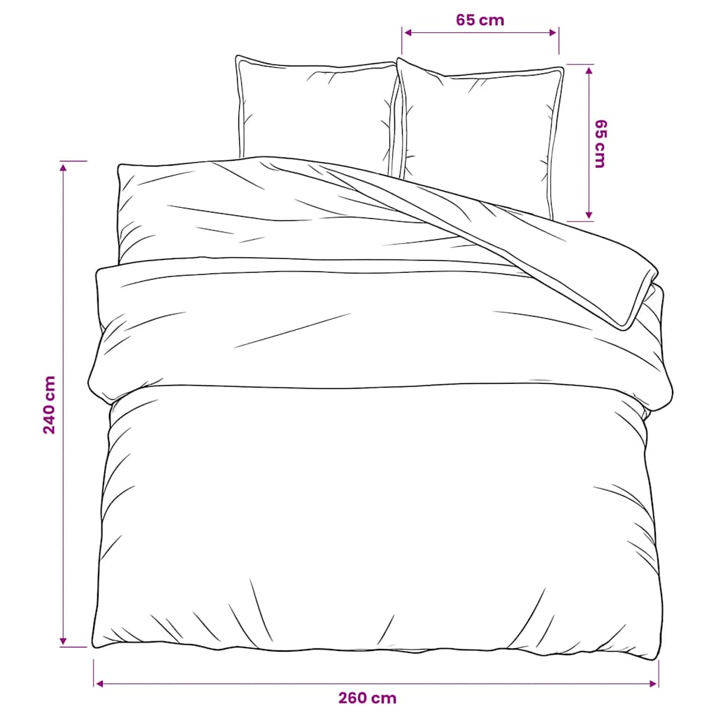 Bettwäsche-Set Schwarz Und Weiß 260X240 Cm Baumwolle Schwarze Streifen