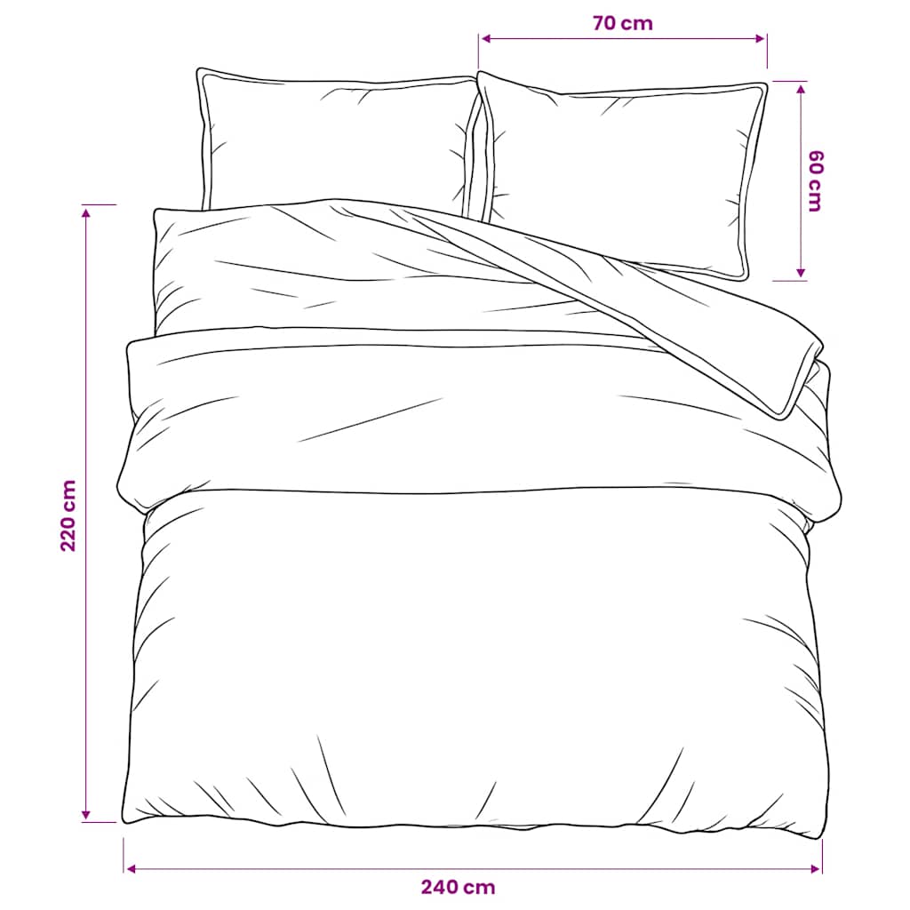 Bettwäsche-Set 240X220 Cm Baumwolle Rosa