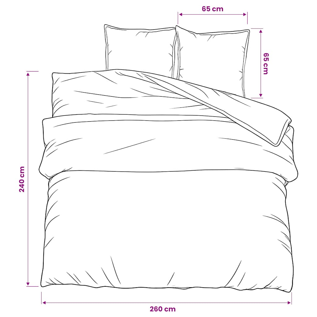 Bettwäsche-Set Schwarz 260X240 Cm Baumwolle Schwarz Und Weiß