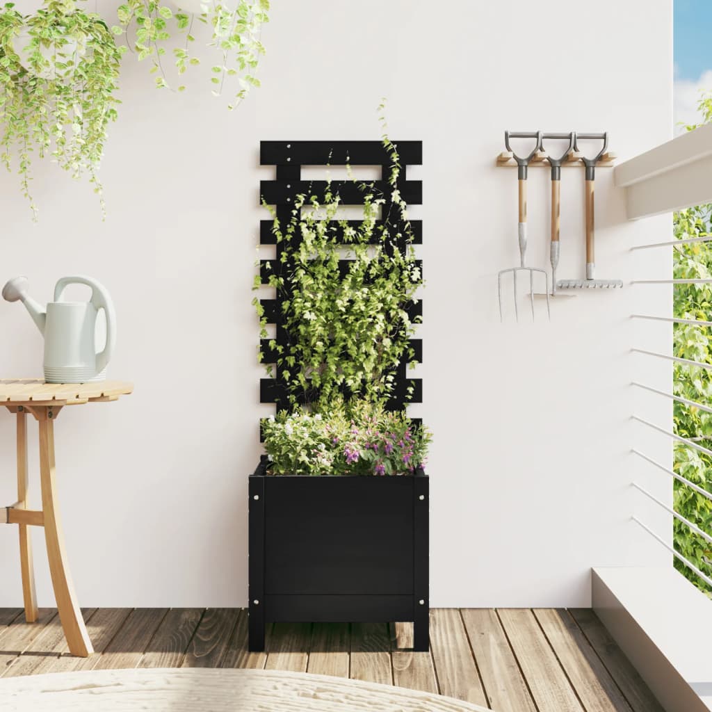 Pflanzkübel Mit Rankhilfe 79X39,5X114 Cm Massivholz Douglasie
