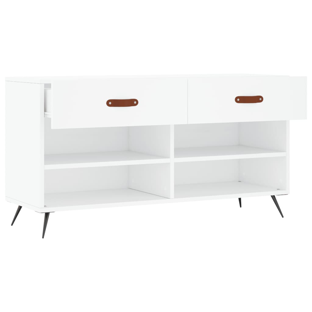 Schuhbank 102X35X55 Cm Holzwerkstoff Weiß