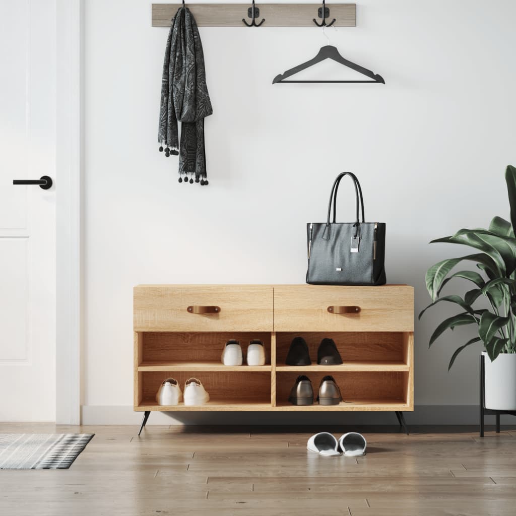 Schuhbank Sonoma-Eiche 102X35X55 Cm Holzwerkstoff Sonoma Eiche