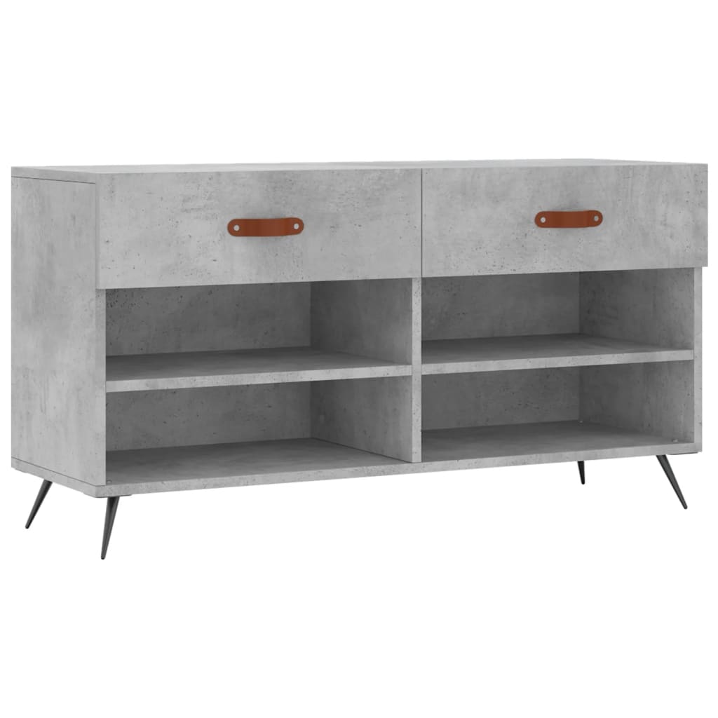 Schuhbank 102X35X55 Cm Holzwerkstoff Betongrau