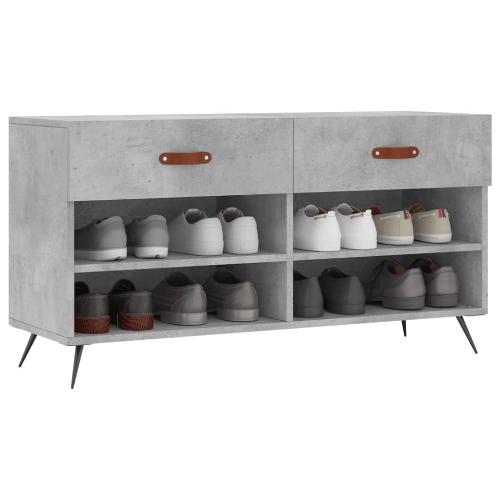 Schuhbank 102X35X55 Cm Holzwerkstoff Betongrau