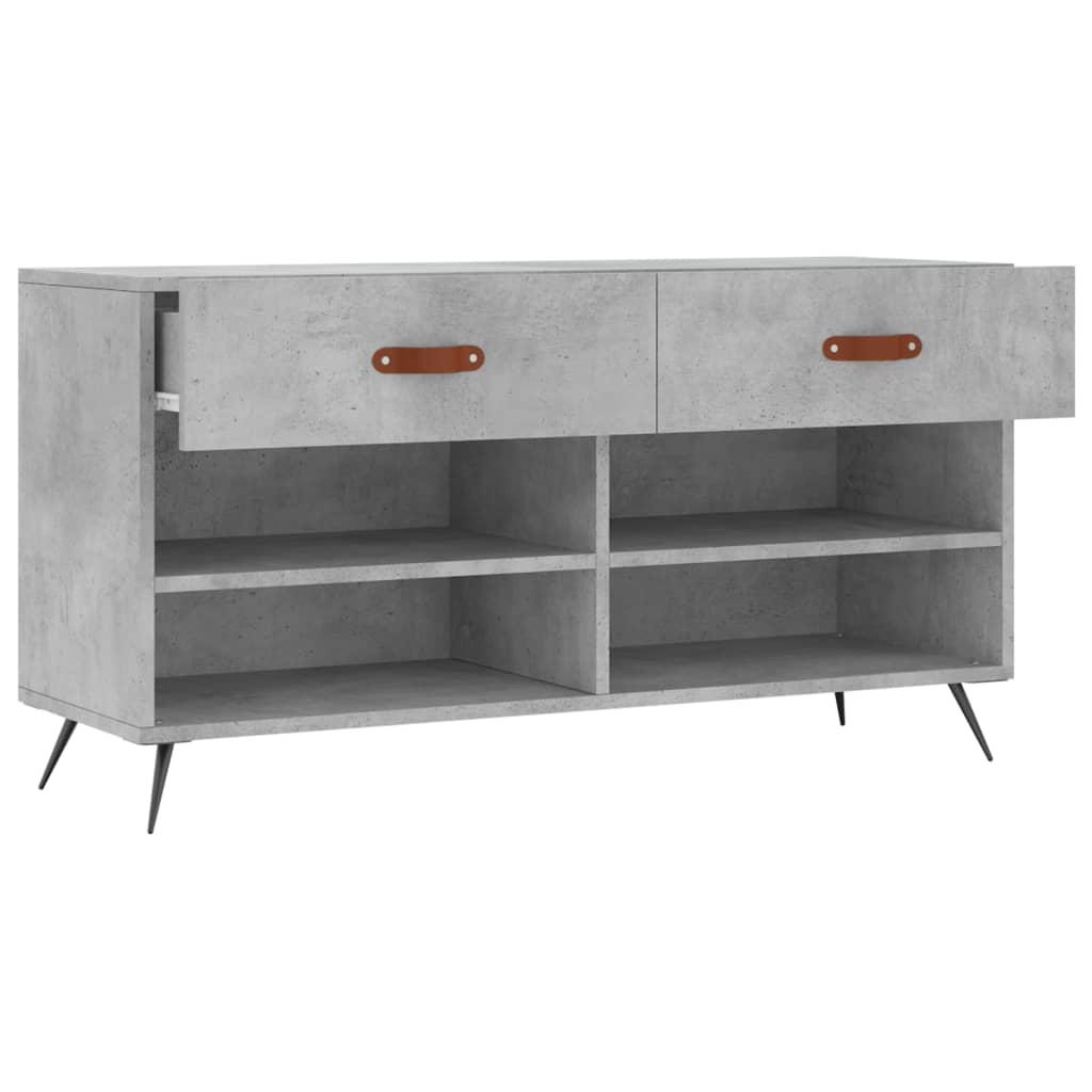 Schuhbank 102X35X55 Cm Holzwerkstoff Betongrau