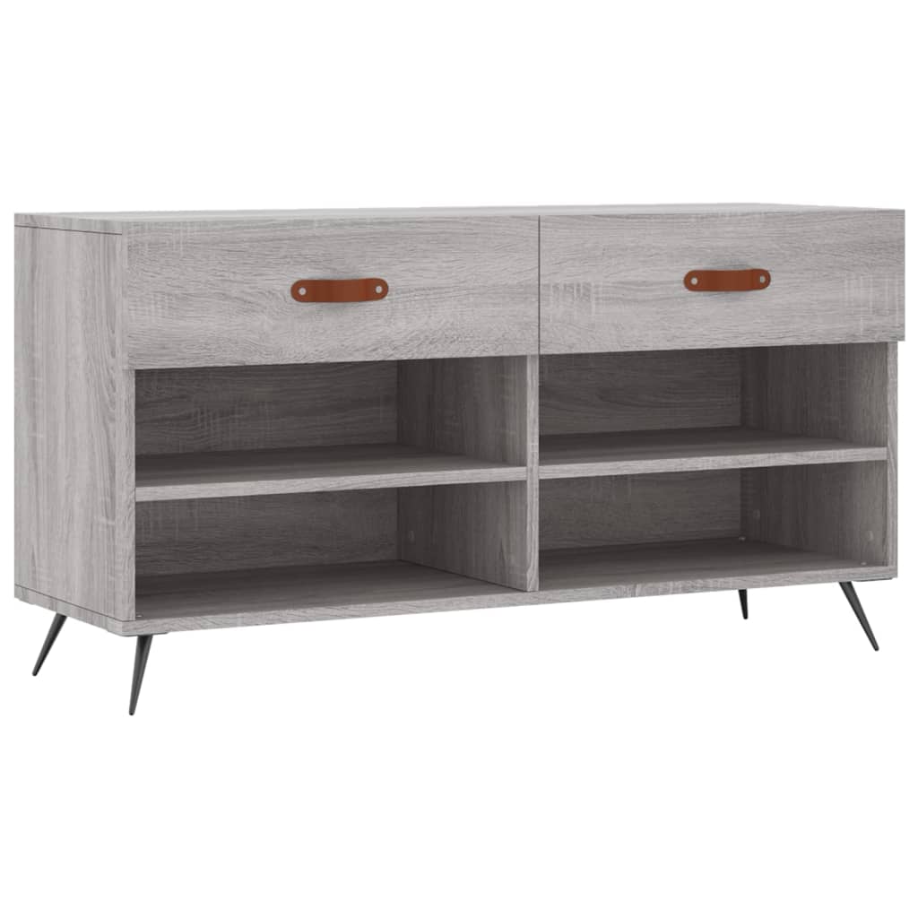 Schuhbank 102X35X55 Cm Holzwerkstoff Grau Sonoma