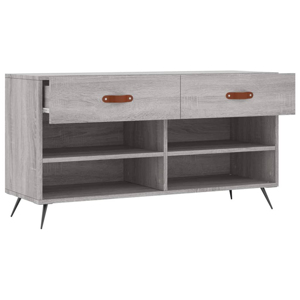Schuhbank 102X35X55 Cm Holzwerkstoff Grau Sonoma