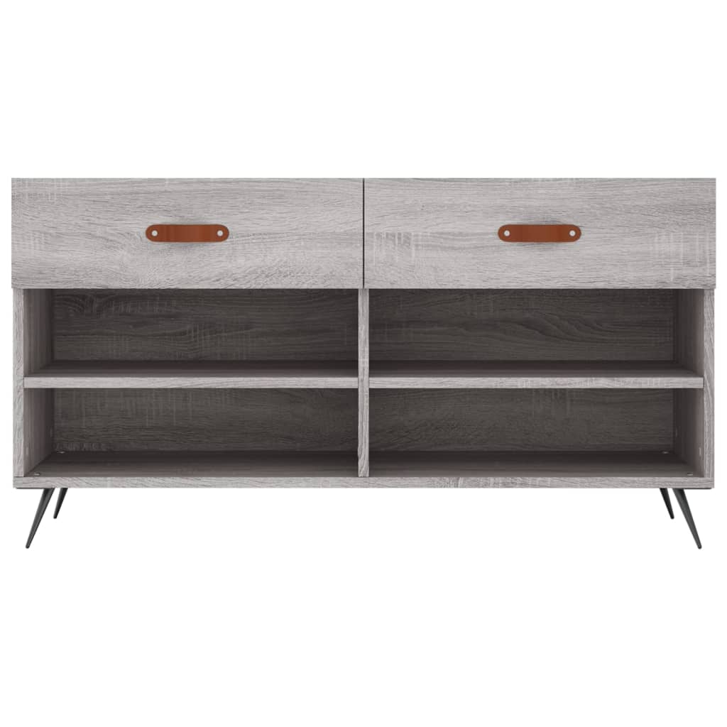 Schuhbank 102X35X55 Cm Holzwerkstoff Grau Sonoma