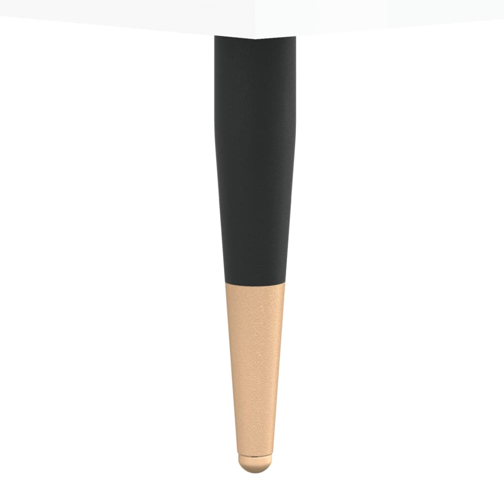 Schuhbank 102X35X55 Cm Holzwerkstoff Hochglanz-Weiß