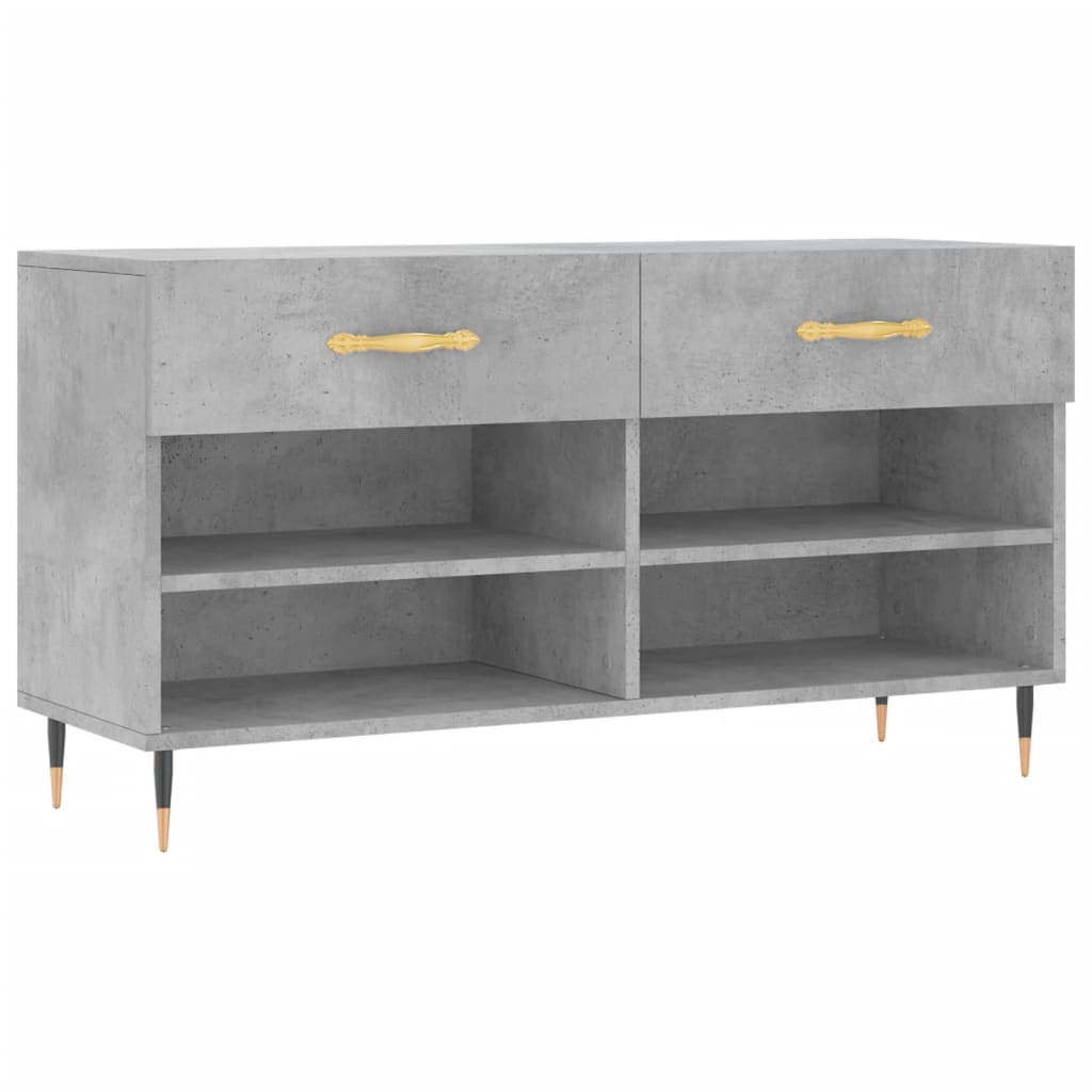 Schuhbank 102X35X55 Cm Holzwerkstoff Betongrau