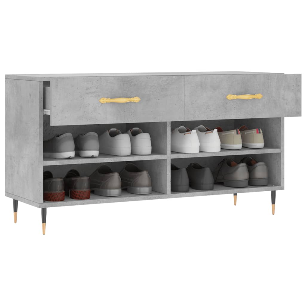 Schuhbank 102X35X55 Cm Holzwerkstoff Betongrau