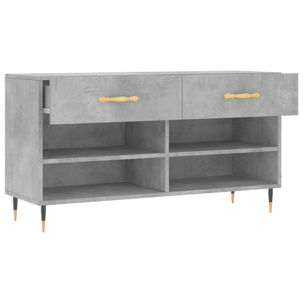 Schuhbank 102X35X55 Cm Holzwerkstoff Betongrau