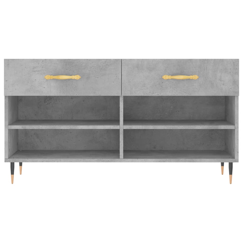 Schuhbank 102X35X55 Cm Holzwerkstoff Betongrau