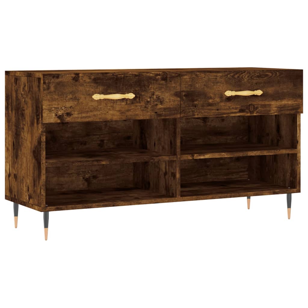 Schuhbank 102X35X55 Cm Holzwerkstoff Räuchereiche