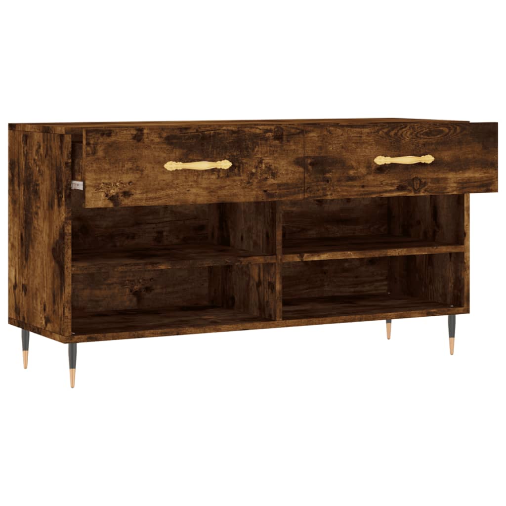 Schuhbank 102X35X55 Cm Holzwerkstoff Räuchereiche