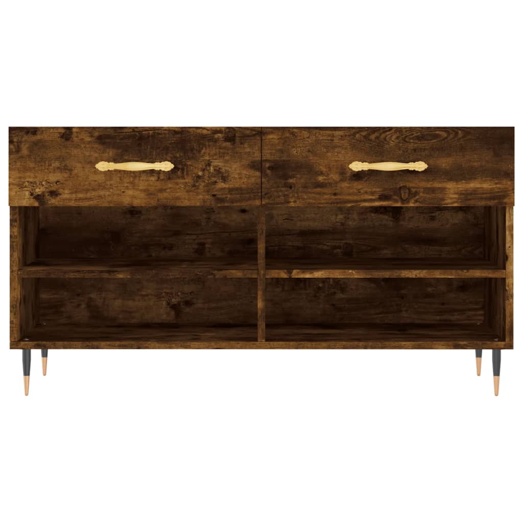 Schuhbank 102X35X55 Cm Holzwerkstoff Räuchereiche