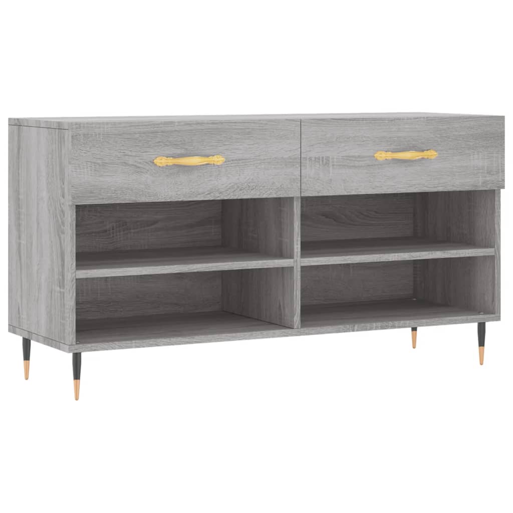 Schuhbank 102X35X55 Cm Holzwerkstoff Grau Sonoma