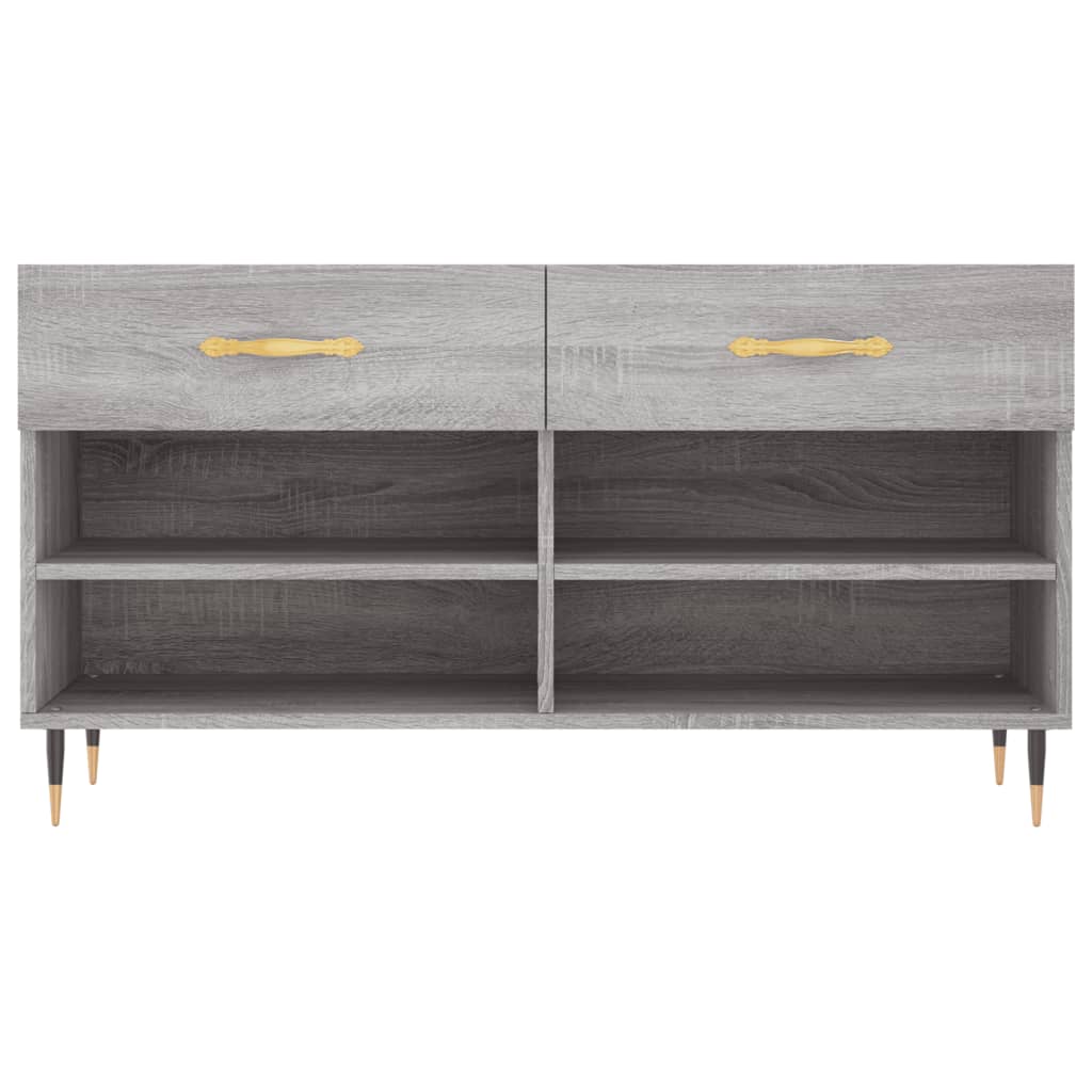 Schuhbank 102X35X55 Cm Holzwerkstoff Grau Sonoma