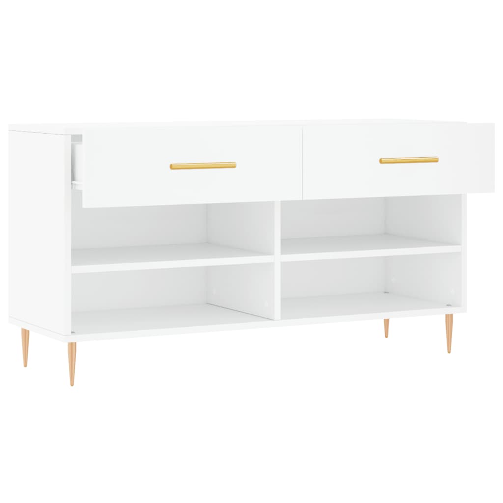 Schuhbank 102X35X55 Cm Holzwerkstoff Weiß