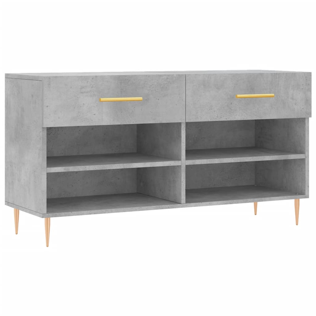 Schuhbank 102X35X55 Cm Holzwerkstoff Betongrau