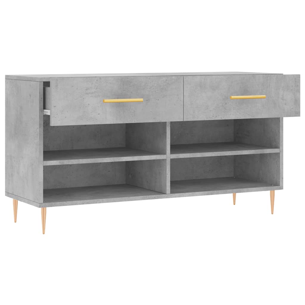 Schuhbank 102X35X55 Cm Holzwerkstoff Betongrau