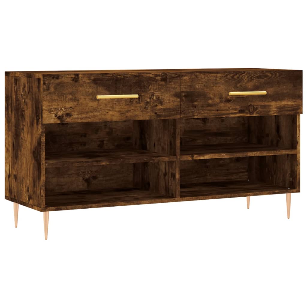 Schuhbank 102X35X55 Cm Holzwerkstoff Räuchereiche