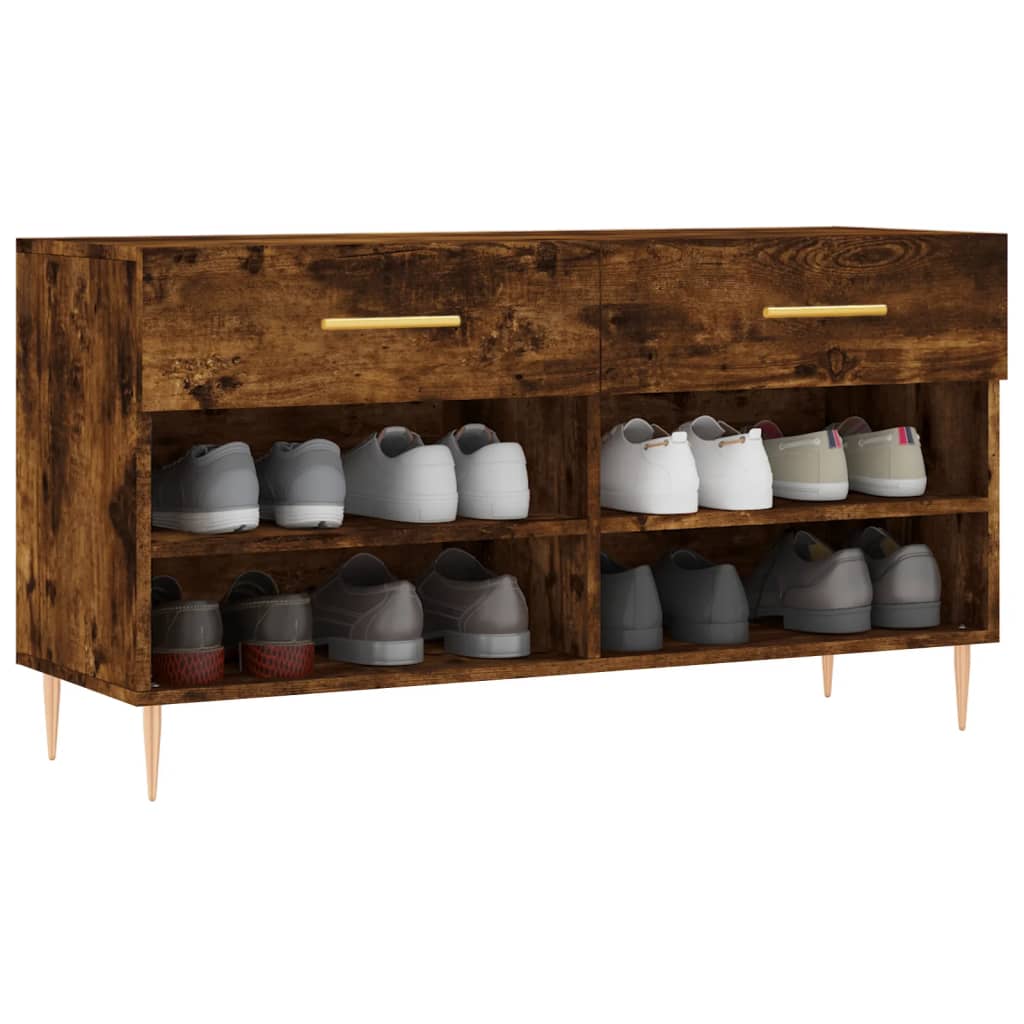 Schuhbank 102X35X55 Cm Holzwerkstoff Räuchereiche