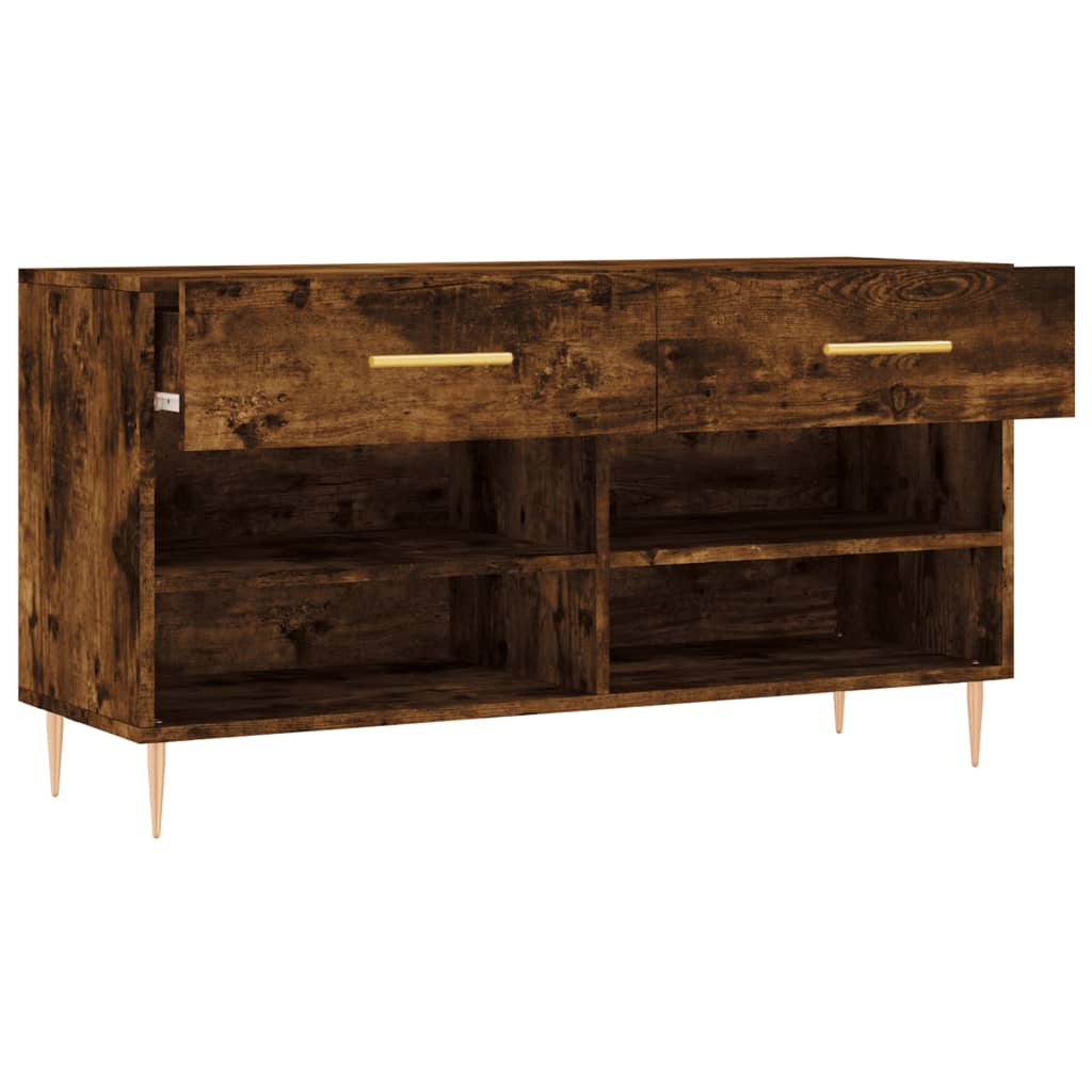 Schuhbank 102X35X55 Cm Holzwerkstoff Räuchereiche