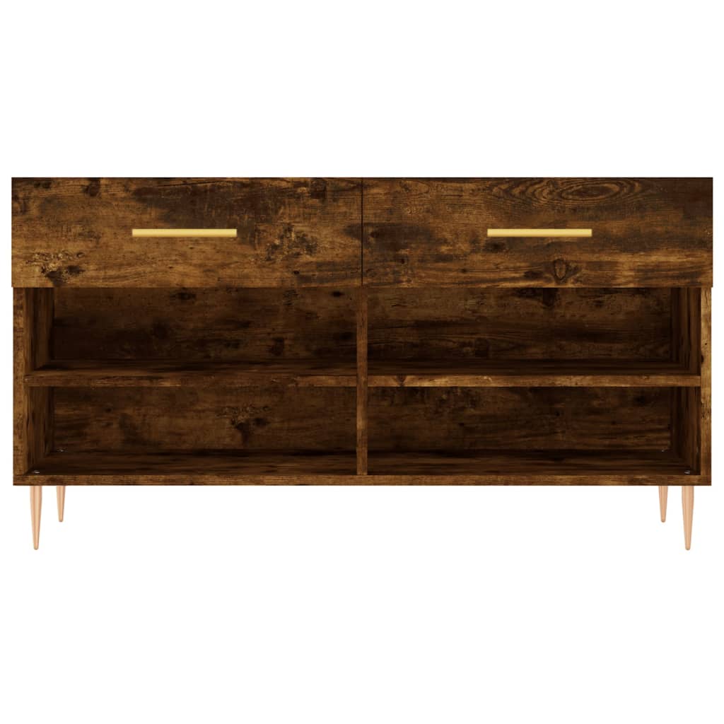 Schuhbank 102X35X55 Cm Holzwerkstoff Räuchereiche