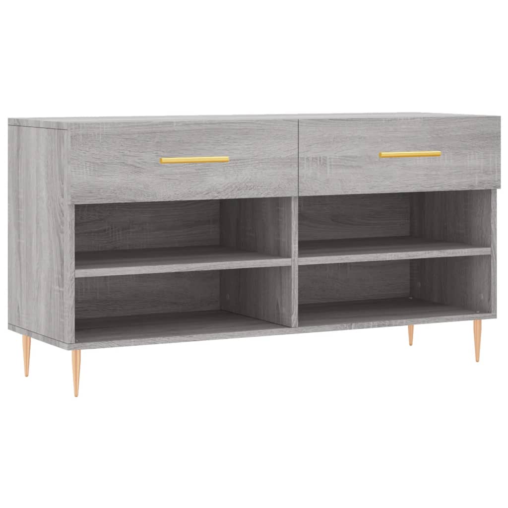 Schuhbank 102X35X55 Cm Holzwerkstoff Grau Sonoma