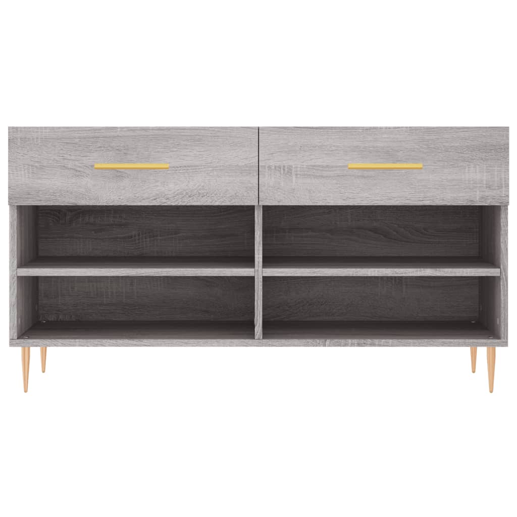 Schuhbank 102X35X55 Cm Holzwerkstoff Grau Sonoma