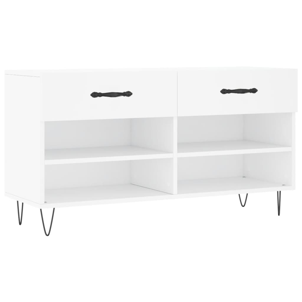 Schuhbank 102X35X55 Cm Holzwerkstoff Weiß
