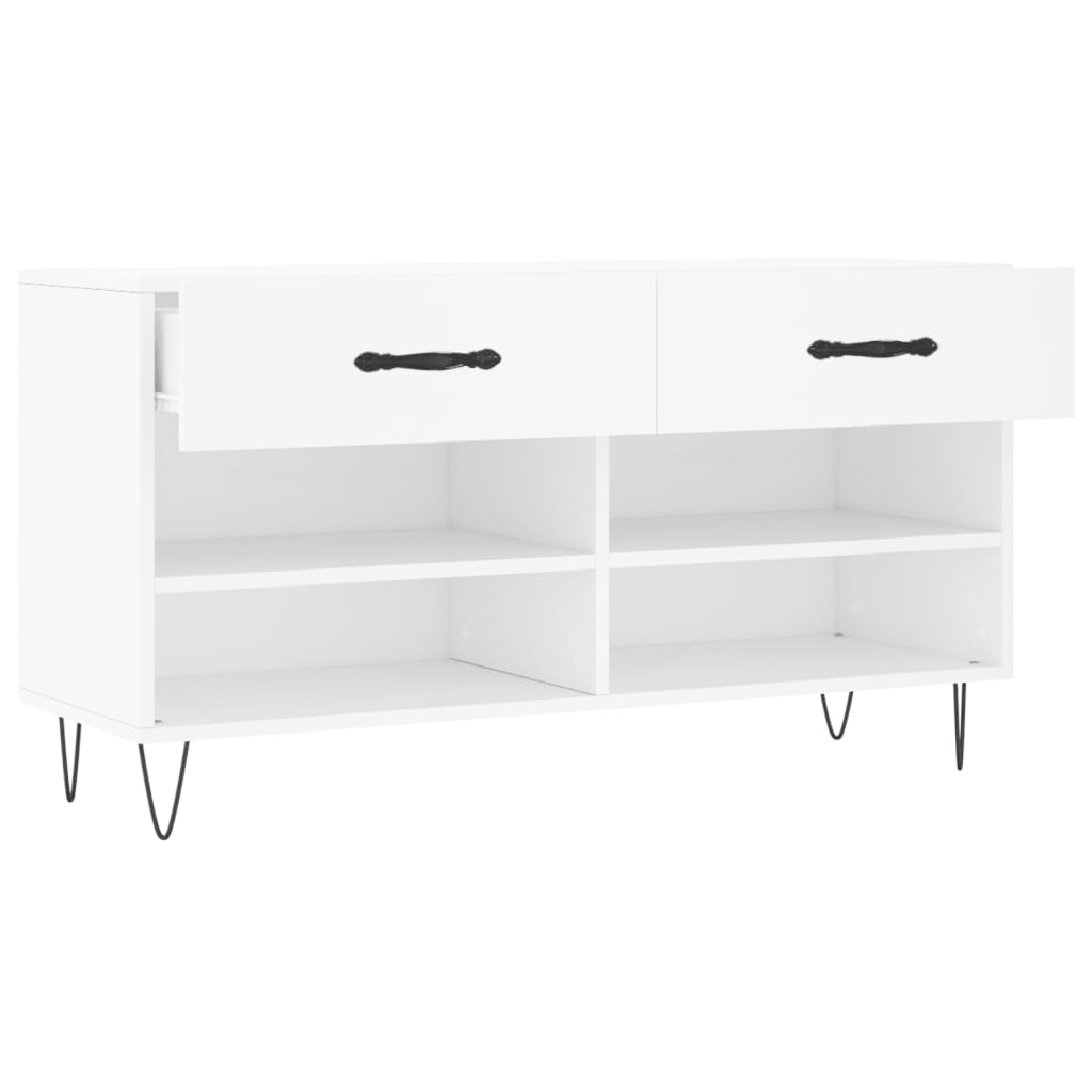 Schuhbank 102X35X55 Cm Holzwerkstoff Weiß