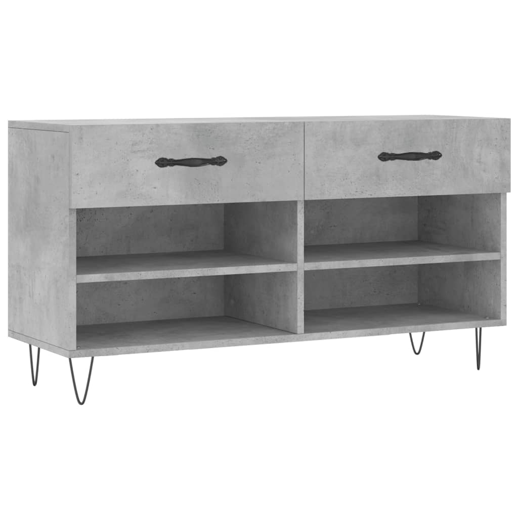 Schuhbank 102X35X55 Cm Holzwerkstoff Betongrau