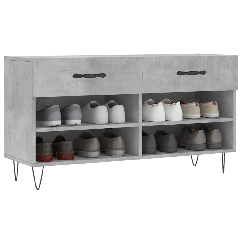 Schuhbank 102X35X55 Cm Holzwerkstoff Betongrau