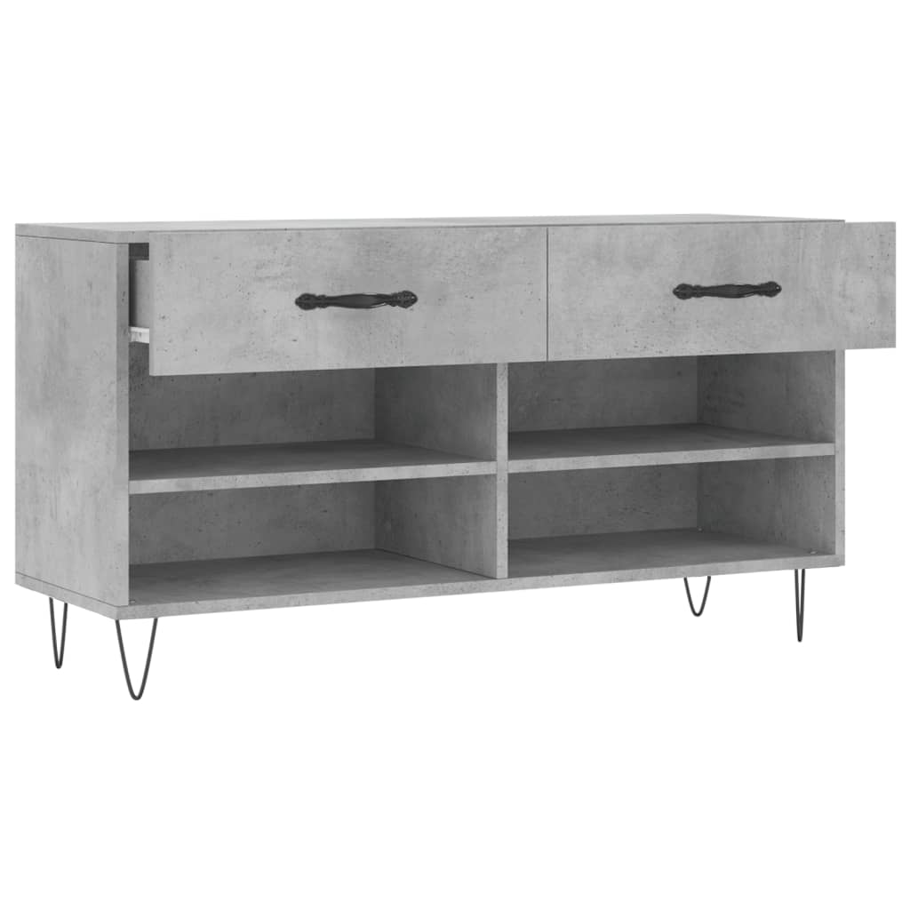 Schuhbank 102X35X55 Cm Holzwerkstoff Betongrau