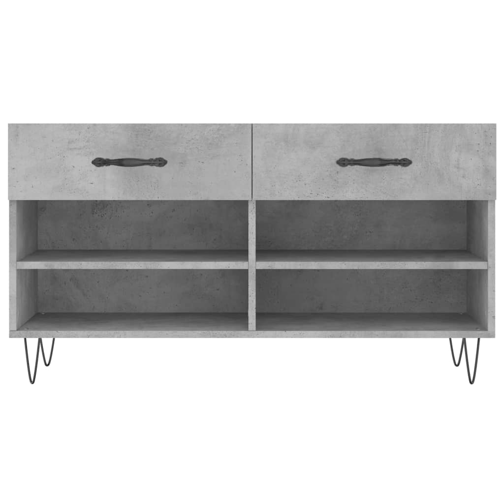 Schuhbank 102X35X55 Cm Holzwerkstoff Betongrau