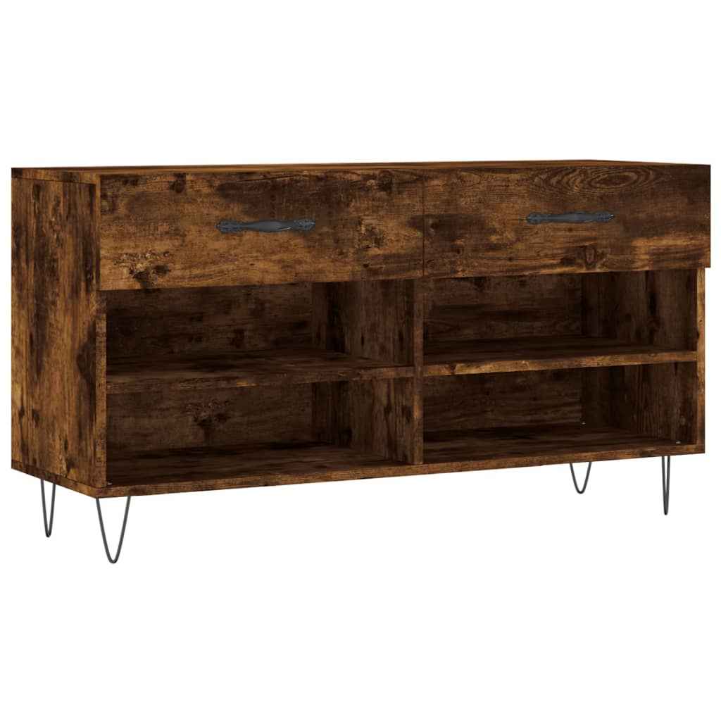 Schuhbank 102X35X55 Cm Holzwerkstoff Räuchereiche