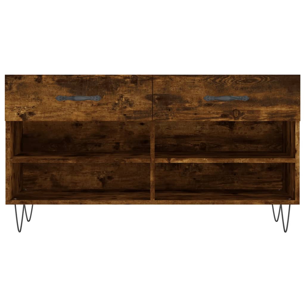 Schuhbank 102X35X55 Cm Holzwerkstoff Räuchereiche