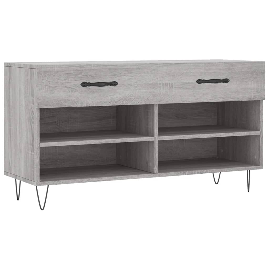 Schuhbank 102X35X55 Cm Holzwerkstoff Grau Sonoma