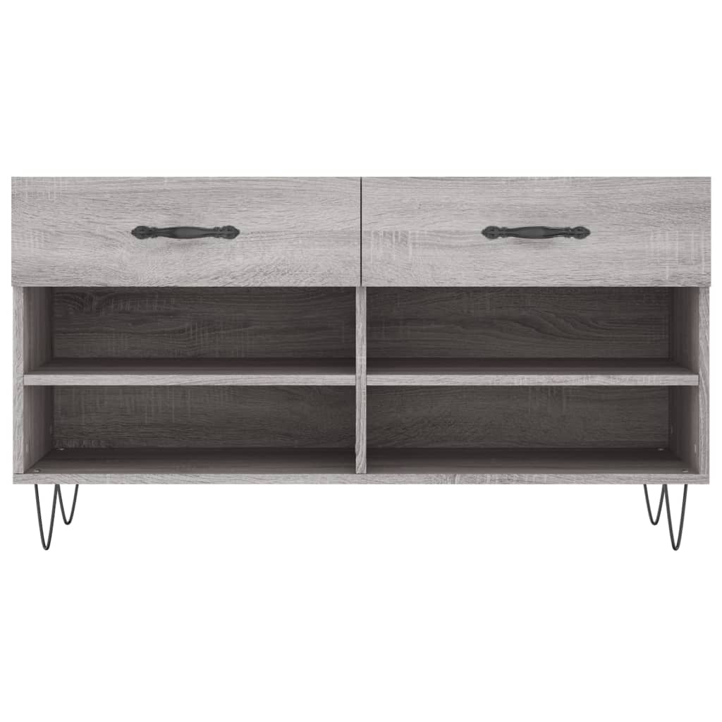 Schuhbank 102X35X55 Cm Holzwerkstoff Grau Sonoma