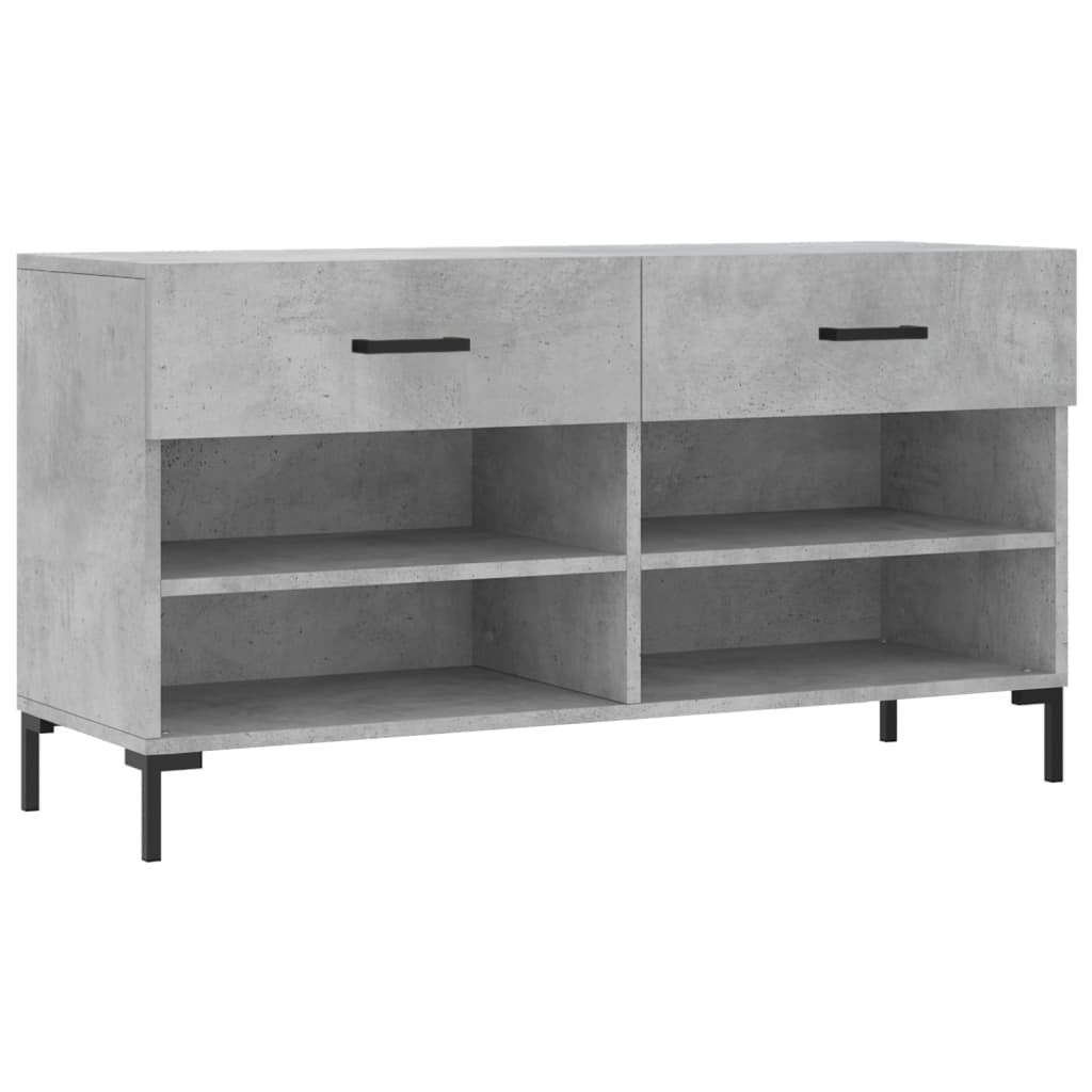 Schuhbank 102X35X55 Cm Holzwerkstoff Betongrau