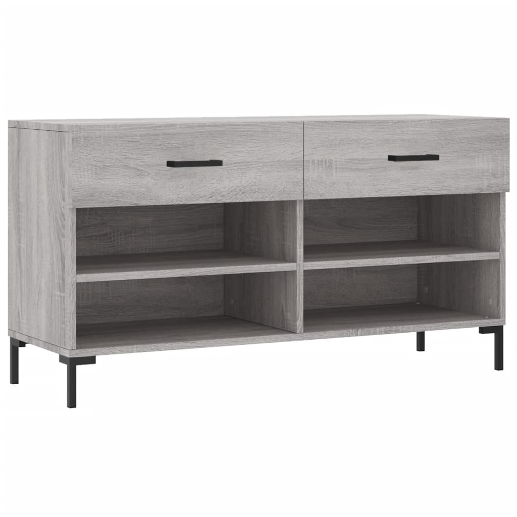 Schuhbank 102X35X55 Cm Holzwerkstoff Grau Sonoma
