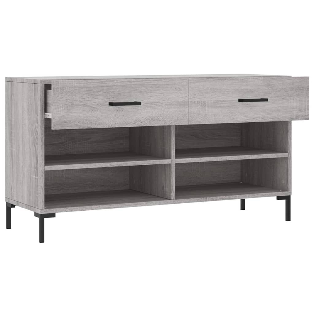 Schuhbank 102X35X55 Cm Holzwerkstoff Grau Sonoma