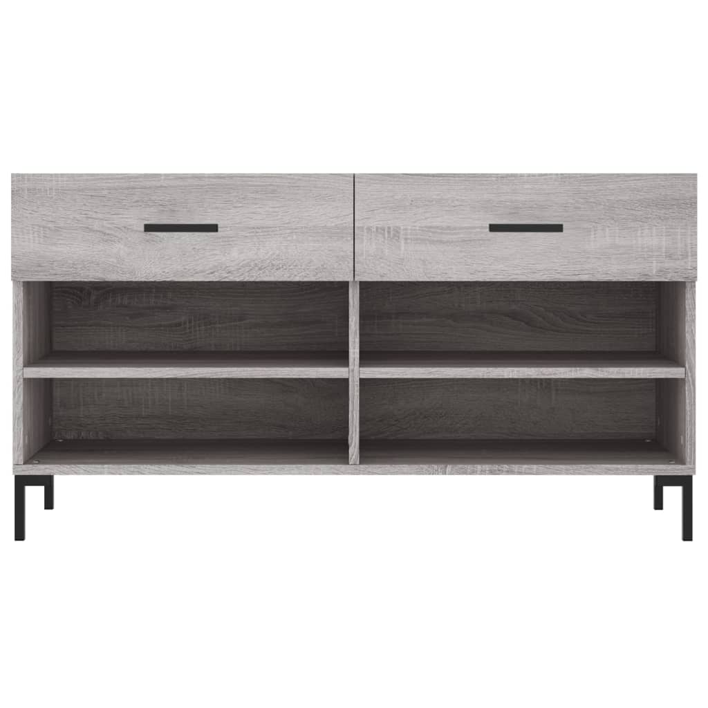 Schuhbank 102X35X55 Cm Holzwerkstoff Grau Sonoma