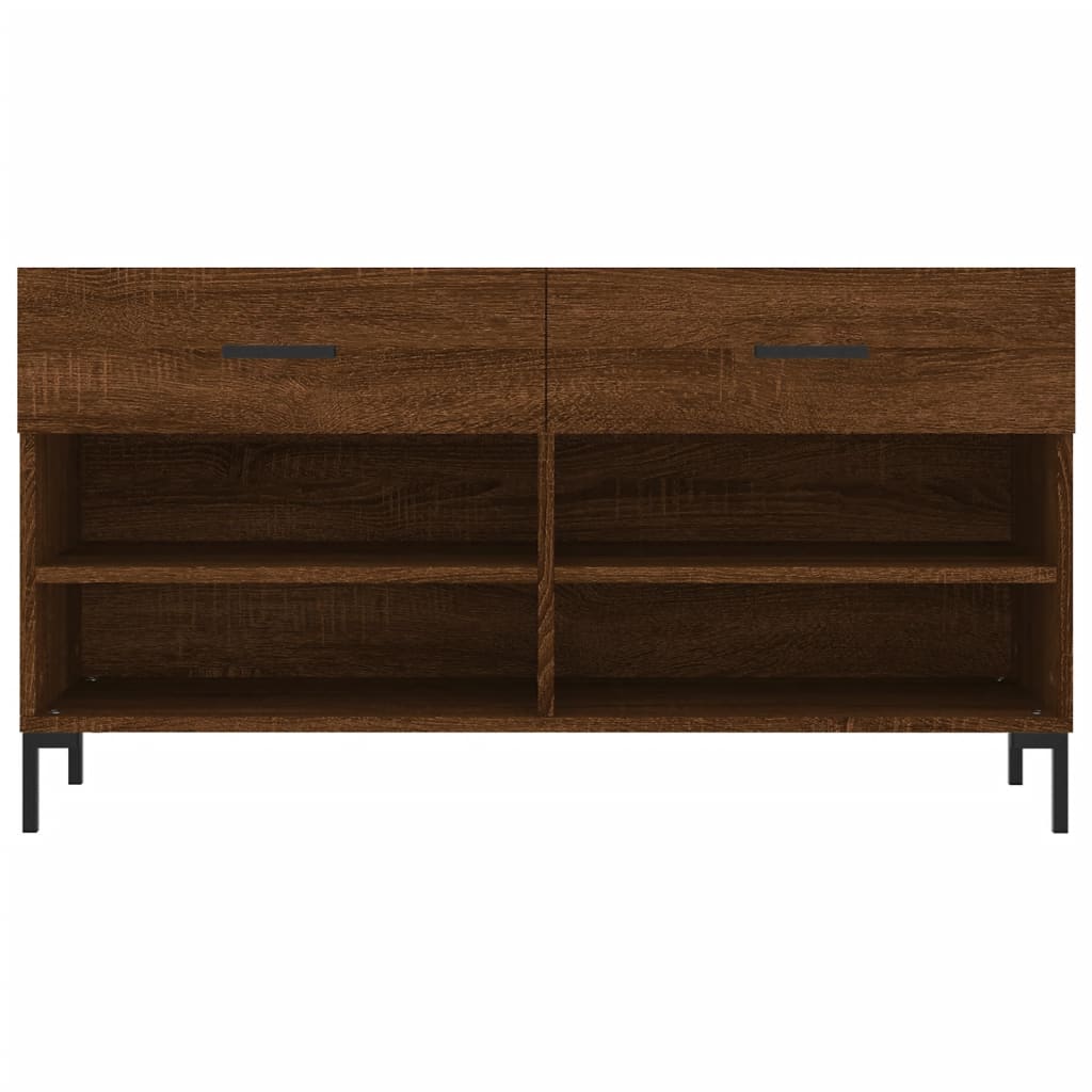 Schuhbank Braun Eichen-Optik 102X35X55 Cm Holzwerkstoff Braune Eiche