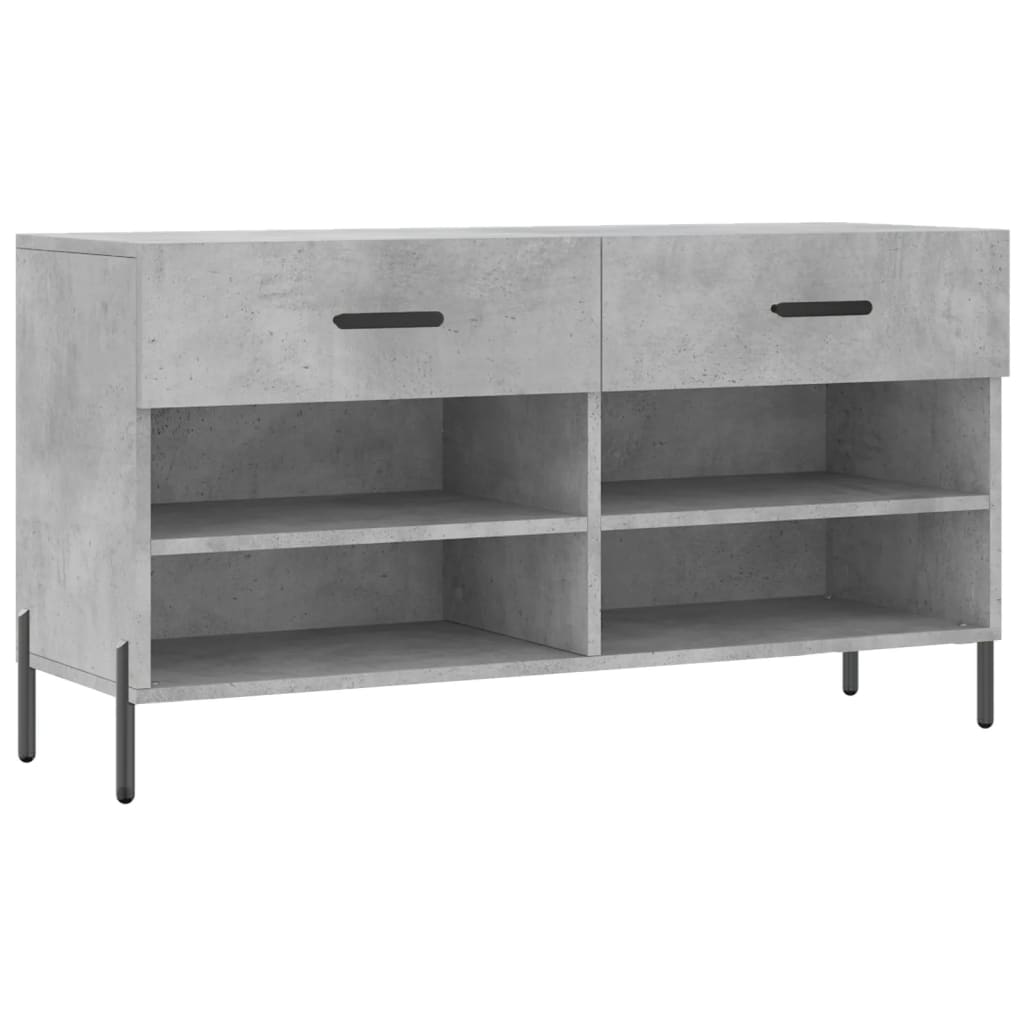 Schuhbank 102X35X55 Cm Holzwerkstoff Betongrau