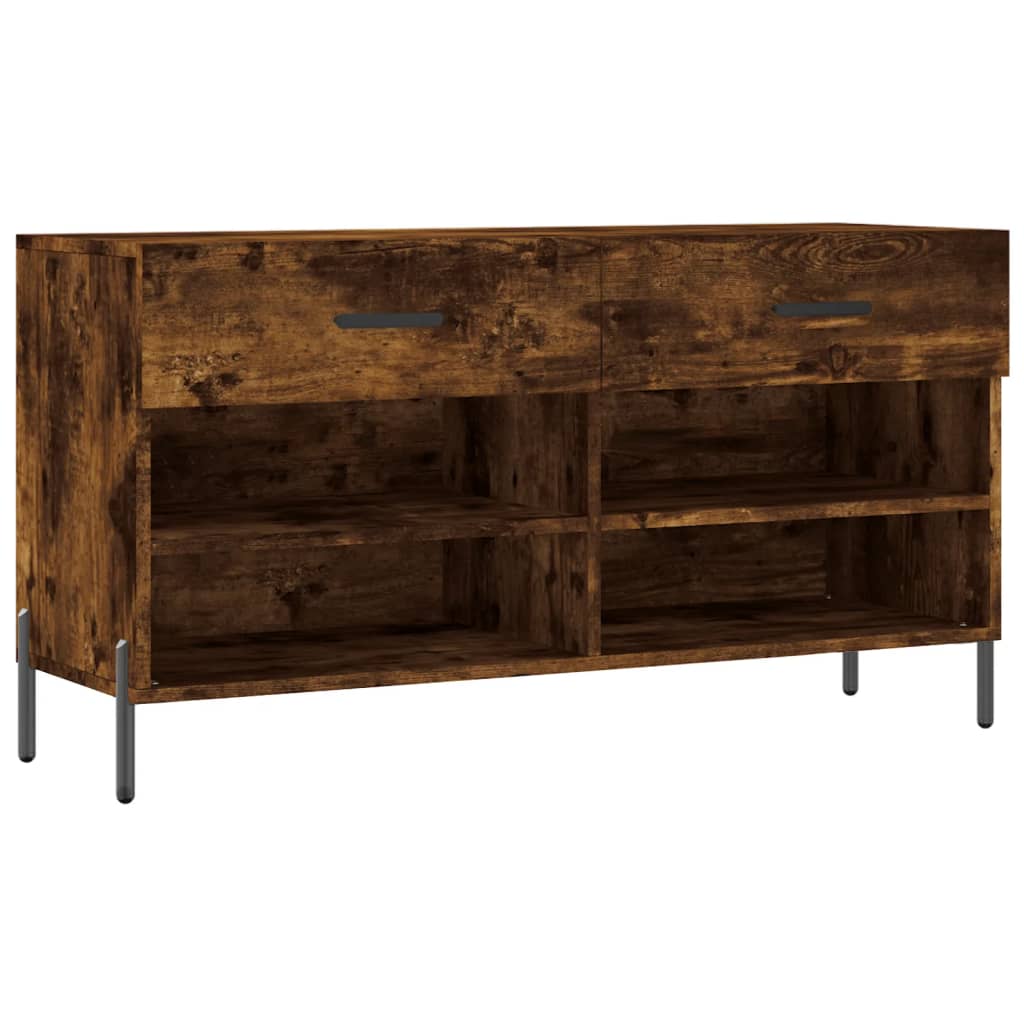 Schuhbank 102X35X55 Cm Holzwerkstoff Räuchereiche