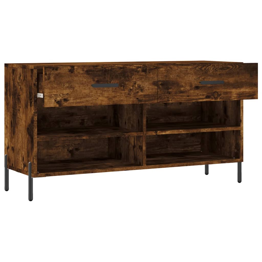 Schuhbank 102X35X55 Cm Holzwerkstoff Räuchereiche